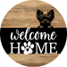 Dog Door Hanger, Hello Brought Treats Door Hanger, DCO-01975-DH, 18" Round Wood