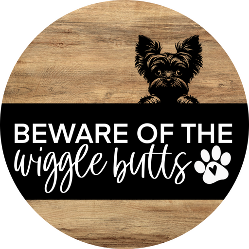 Dog Door Hanger, Hello Brought Treats Door Hanger, DCO-01975-DH, 18" Round Wood