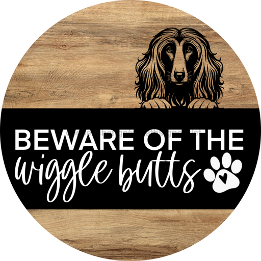 Dog Door Hanger, Hello Brought Treats Door Hanger, DCO-01975-DH, 18" Round Wood