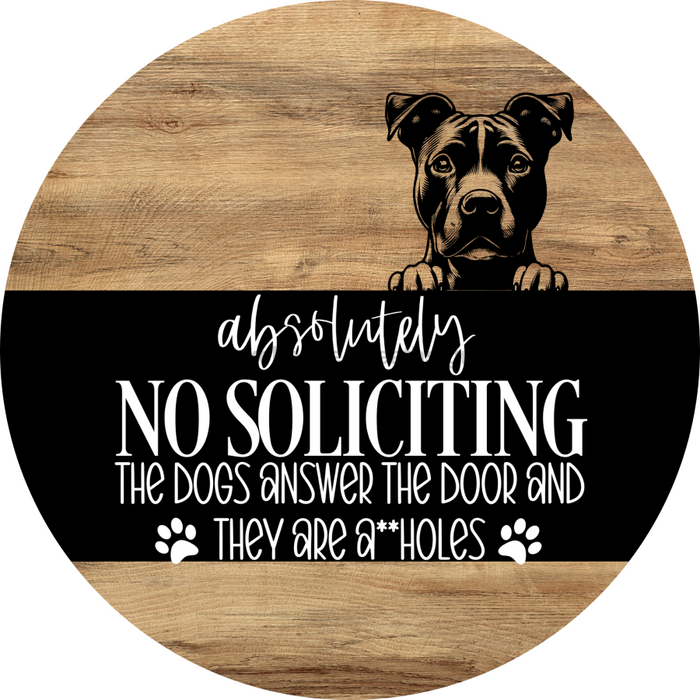 Dog Door Hanger, Hello Brought Treats Door Hanger, DCO-01975-DH, 18" Round Wood