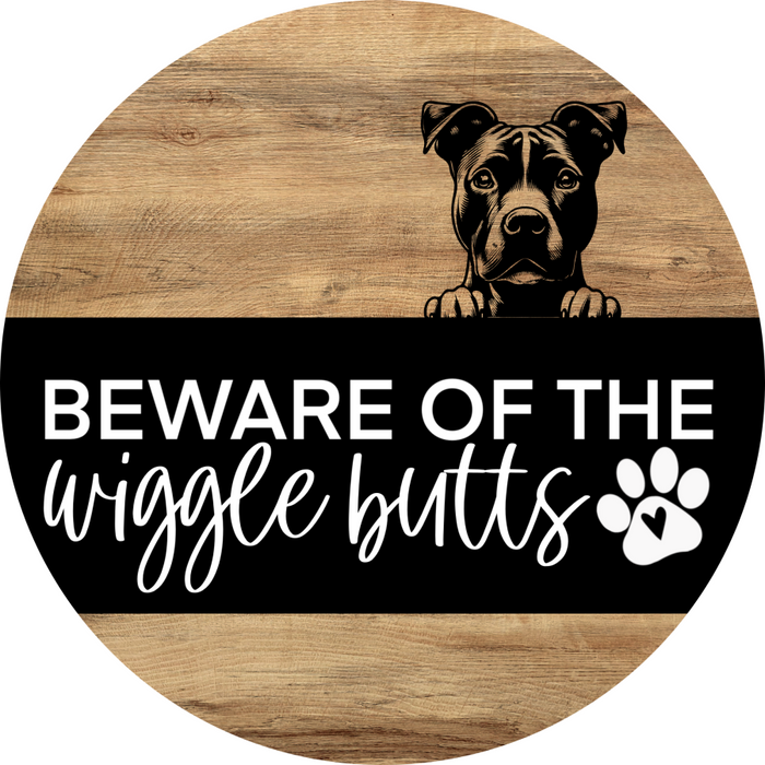 Dog Door Hanger, Hello Brought Treats Door Hanger, DCO-01975-DH, 18" Round Wood