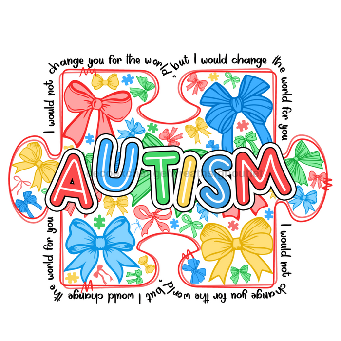 Autism Door Hanger Autism Awareness Sign wood sign DECOE-W-904786-DH 22’’ Door Hanger 22’’ Door Hanger