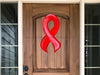 Awareness Ribbon Sign Red Wood Sign Decoe-W-257 22 Door Hanger