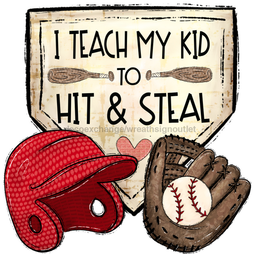 Baseball Door Hanger Decoe-W-704-Dh 22’ Wood