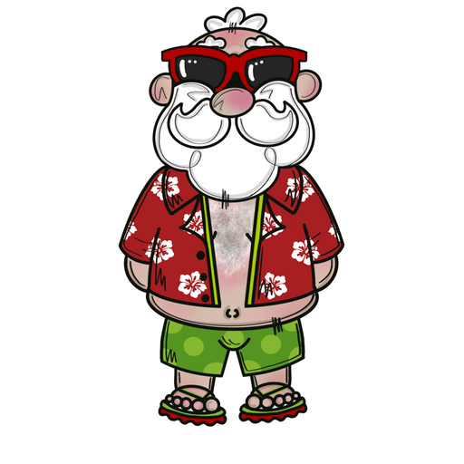 Beach Santa Door Hanger Mj-W-00063-Dh-30 30’ Wood