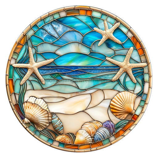 Beach Sign, DCO-102711, Sign For Wreath, 10" Metal Sign