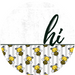 Bee Door Hanger Hello Dco-01414-Dh 18’ Round Wood
