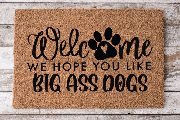 Big Ass Dogs - Funny Door Mat - 30x18