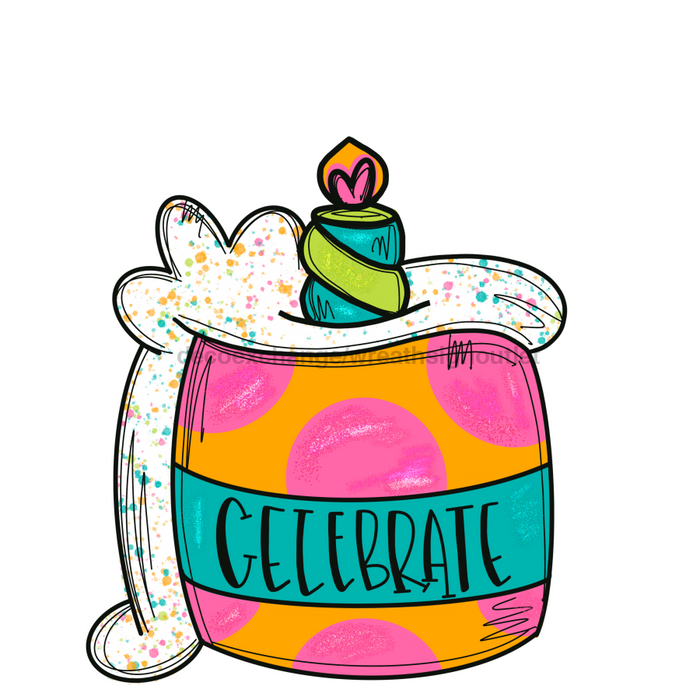 Birthday Cake Door Hanger Mj-W-00014 22’ Wood