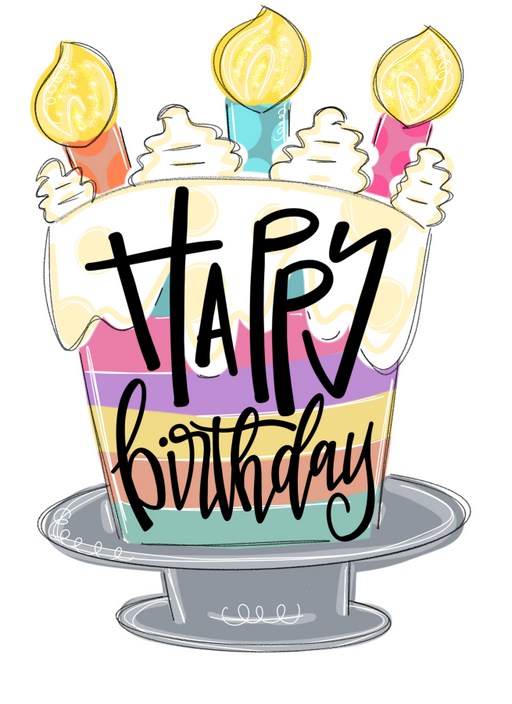 Birthday Sign Wood Sign Door Hanger Decoe-W-495 22