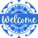 Blue Welcome Door Hanger Dbj-0419-Dh 18 Round