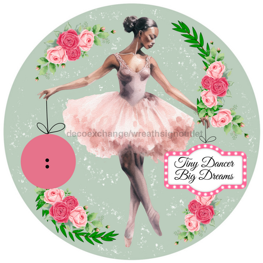 Bow Backer Ballerina Wood Sign Bb-W-0057 13 Wreath