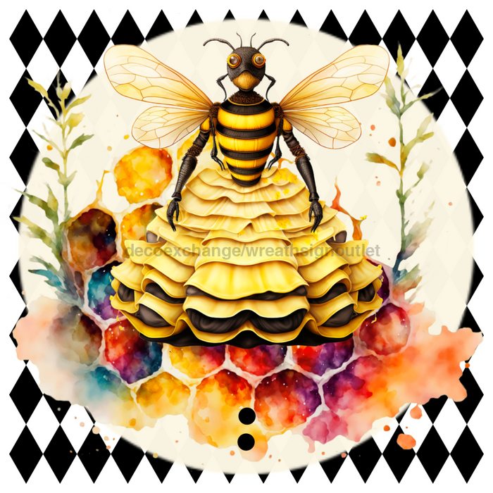 Bow Backer Bee Wood Sign Bb-W-0106 13’ Wreath