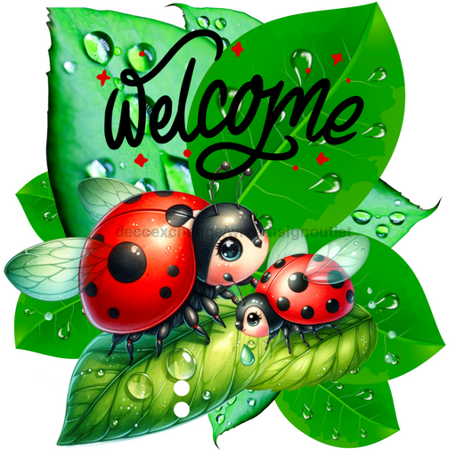 Bow Backer Lady Bug Wood Sign Bb-W-0104 13’ Wreath