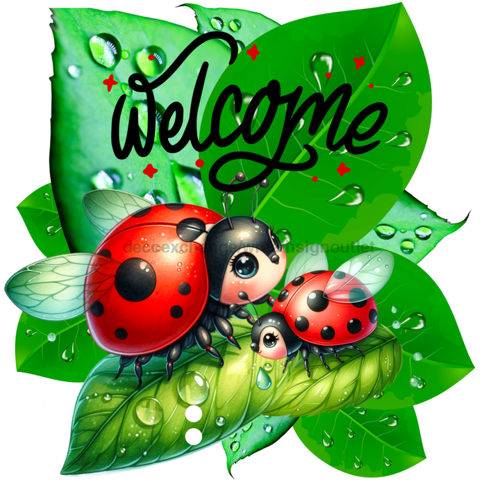 Bow Backer Lady Bug Wood Sign Bb-W-0104 13’ Wreath