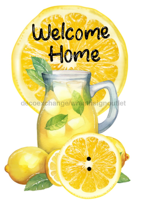 Bow Backer Lemon Wood Sign Bb-W-0054 13 Wreath