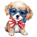 Bow Backer Patriotic Dog Wood Sign Bb-W-0056 13 Wreath