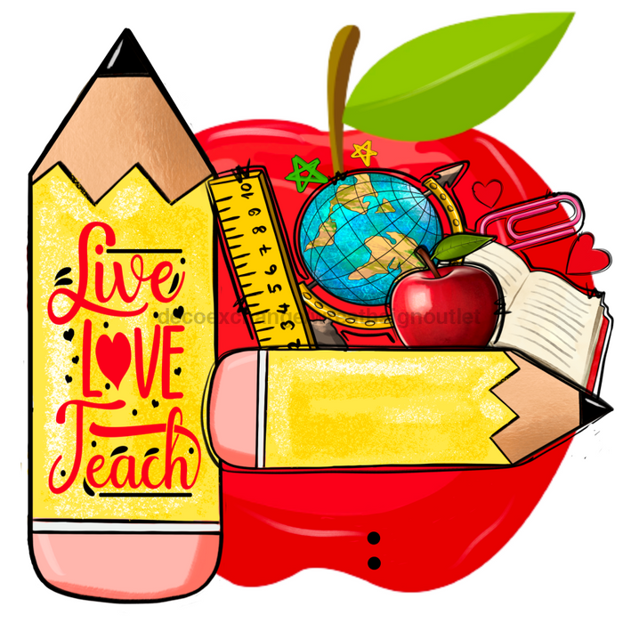 Bow Backer Teacher Wood Sign Bb - W - 0115 13’ Wreath