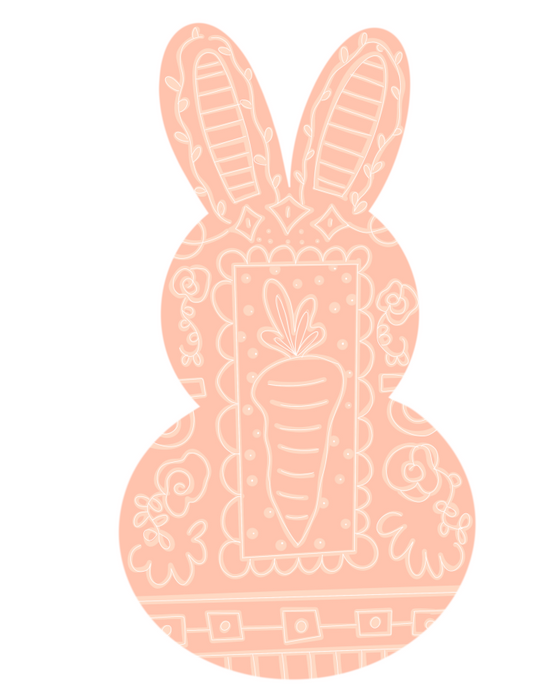 Bunny Door Hanger Tww-W-0018 22’ Wood