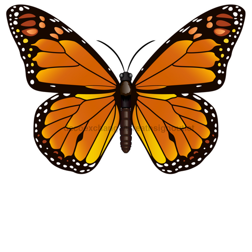 Butterfly Door Hanger Orange Decoe-W-903735-Dh 22’ Wood