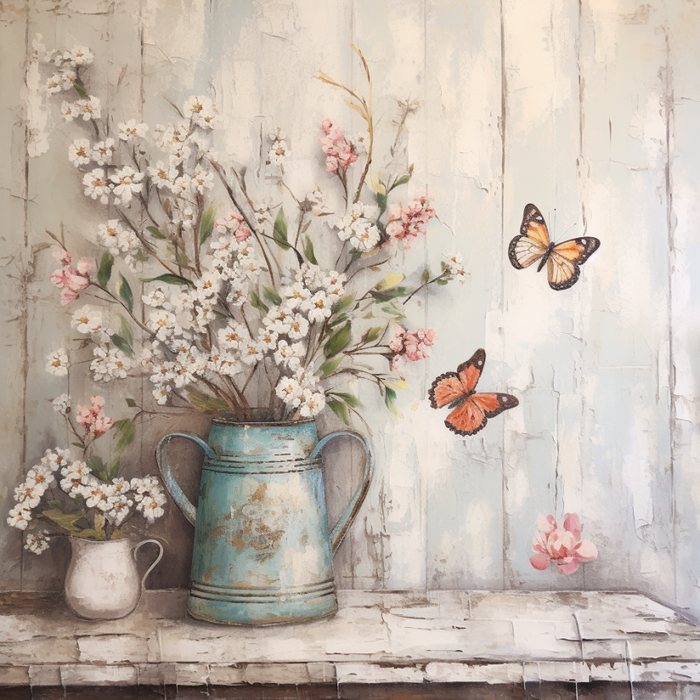 Butterfly Sign Floral Dco-01009 For Wreath 10X10 Metal