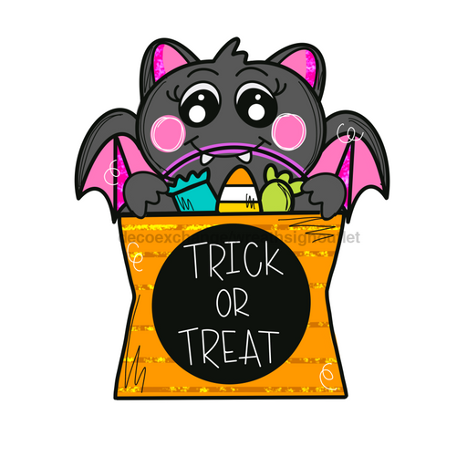 Candy Bat Wood Wreath Sign Mj-W-00048 14’