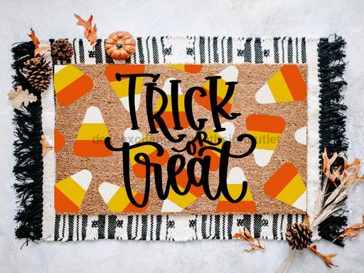 Candy Corn Halloween Doormat, Outdoor Coir Doormat, Halloween Porch Decor, Fall Decor, Welcome Doormat, Fun Doormat, Trick or Treat