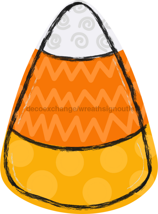 Candy Corn with Chevron Print, wood sign, DECOE-W-006 - DecoExchange®
