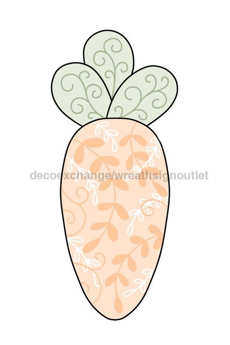 Carrot Sign Easter Pcd-W-120-Dh 22’ Wood Pcd Door Hanger