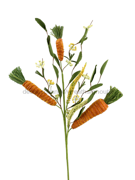 Carrot Spray With Leaves - Orange 3 Heads 30 62883Or Pick