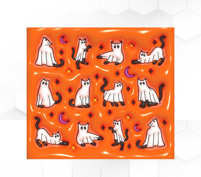 Cat Halloween Tumbler 20 Oz Skinny Decoetumbler-353