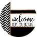 Chevron Door Hanger, Welcome Like Kids Door Hanger, DCO-01816-DH, 18" Round Wood