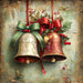 Christmas Bell Sign, DCO-102320, Sign For Wreath, 10x10in Metal Sign