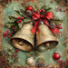 Christmas Bell Sign, DCO-102334, Sign For Wreath, 10x10in Metal Sign