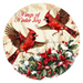 Christmas Cardinals, DCO-102646-D, Sign For Wreath, 18" Door Hanger
