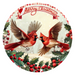 Christmas Cardinals, DCO-102655-D, Sign For Wreath, 18" Door Hanger
