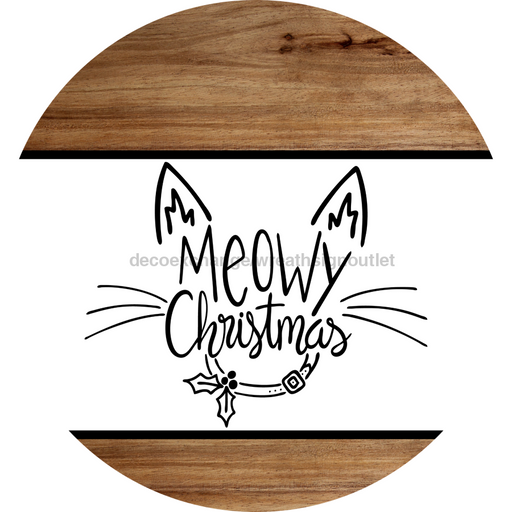 Christmas Cat, DCO-102839-DH, Sign For Wreath, 18" Door Hanger