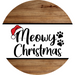 Christmas Cat Sign, DCO-102832-DH, Sign For Wreath, 18" Door Hanger