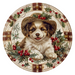 Christmas Dog, DCO-102724-D, Sign For Wreath, 18" Door Hanger