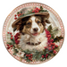 Christmas Dog, DCO-102727, Sign For Wreath, 10" Metal Sign