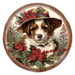 Christmas Dog, DCO-102728-D, Sign For Wreath, 18" Door Hanger