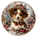 Christmas Dog, DCO-102739-D, Sign For Wreath, 18" Door Hanger