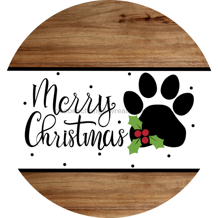 Christmas Dog, DCO-102834-DH, Sign For Wreath, 18" Door Hanger