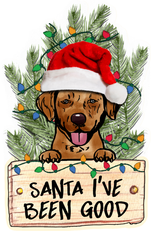 Christmas Dog Sign Wood Sign Door Hanger Decoe-W-443 22