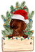 Christmas Dog Sign Wood Sign Door Hanger Decoe-W-444 22