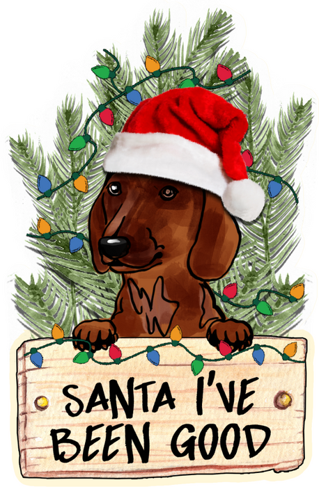 Christmas Dog Sign Wood Sign Door Hanger Decoe-W-445 22