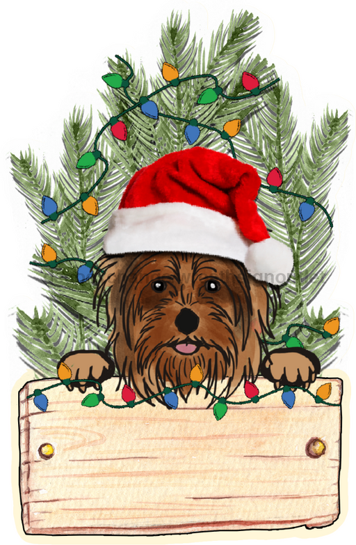 Christmas Dog Sign Wood Sign Door Hanger Decoe-W-447 22
