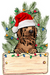 Christmas Dog Sign Wood Sign Door Hanger Decoe-W-451 22