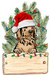 Christmas Dog Sign Wood Sign Door Hanger Decoe-W-452 22