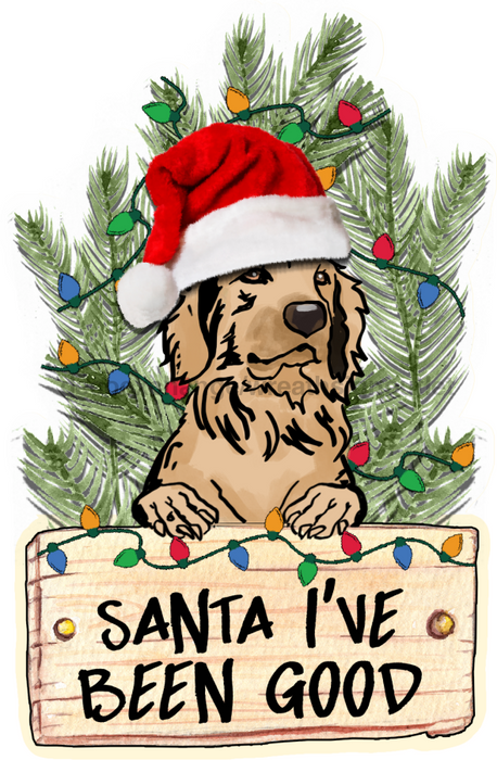 Christmas Dog Sign Wood Sign Door Hanger Decoe-W-453 22